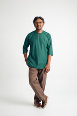 Patawali Three Quarter Sleeve Top  - Turquoise