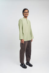 Patawali Collared Top  - Honeydew