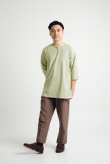 Patawali Three Quarter Sleeve Top  - Honeydew