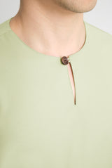 Patawali Three Quarter Sleeve Top  - Honeydew