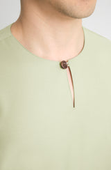 Patawali Three Quarter Sleeve Top  - Honeydew