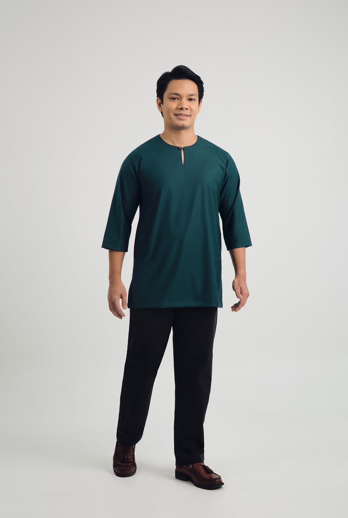 Patawali Three Quarter Sleeve Top  - Deep Teal
