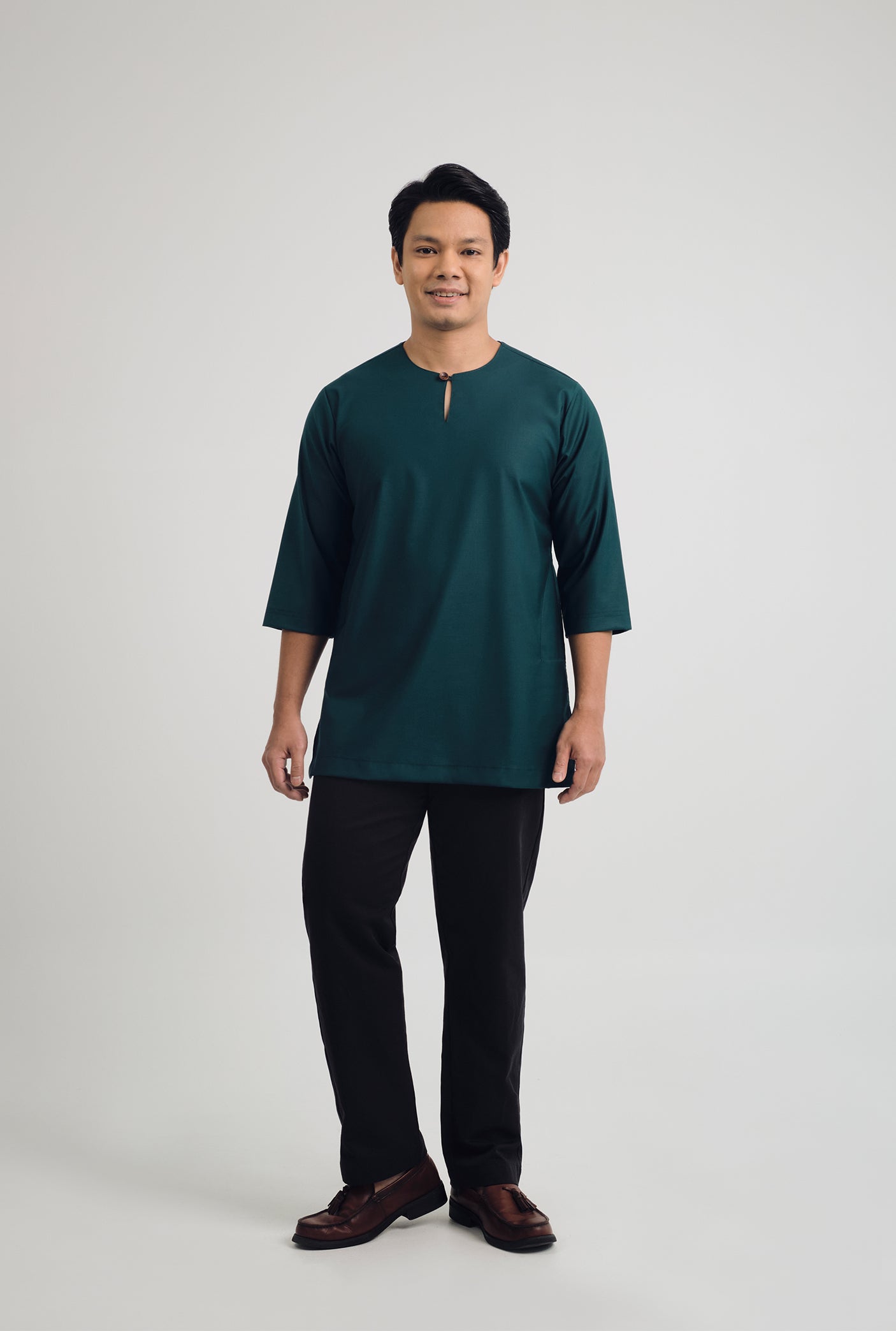 Patawali Three Quarter Sleeve Top  - Deep Teal