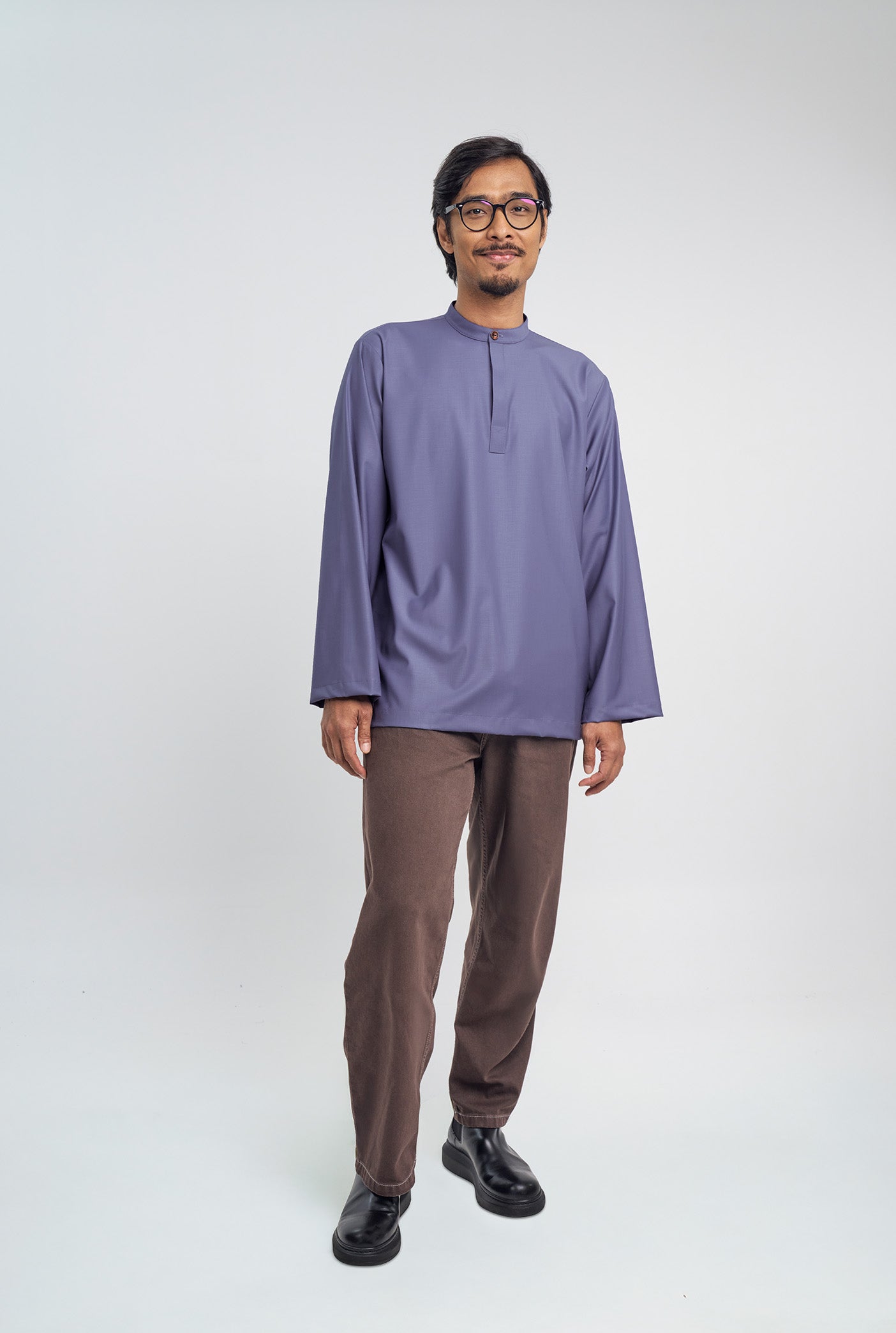 Patawali Collared Top  - Purple Yam