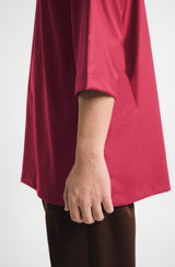 Patawali Three Quarter Sleeve Top  - Rose Red