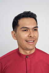 Patawali Collared Top  - Rose Red