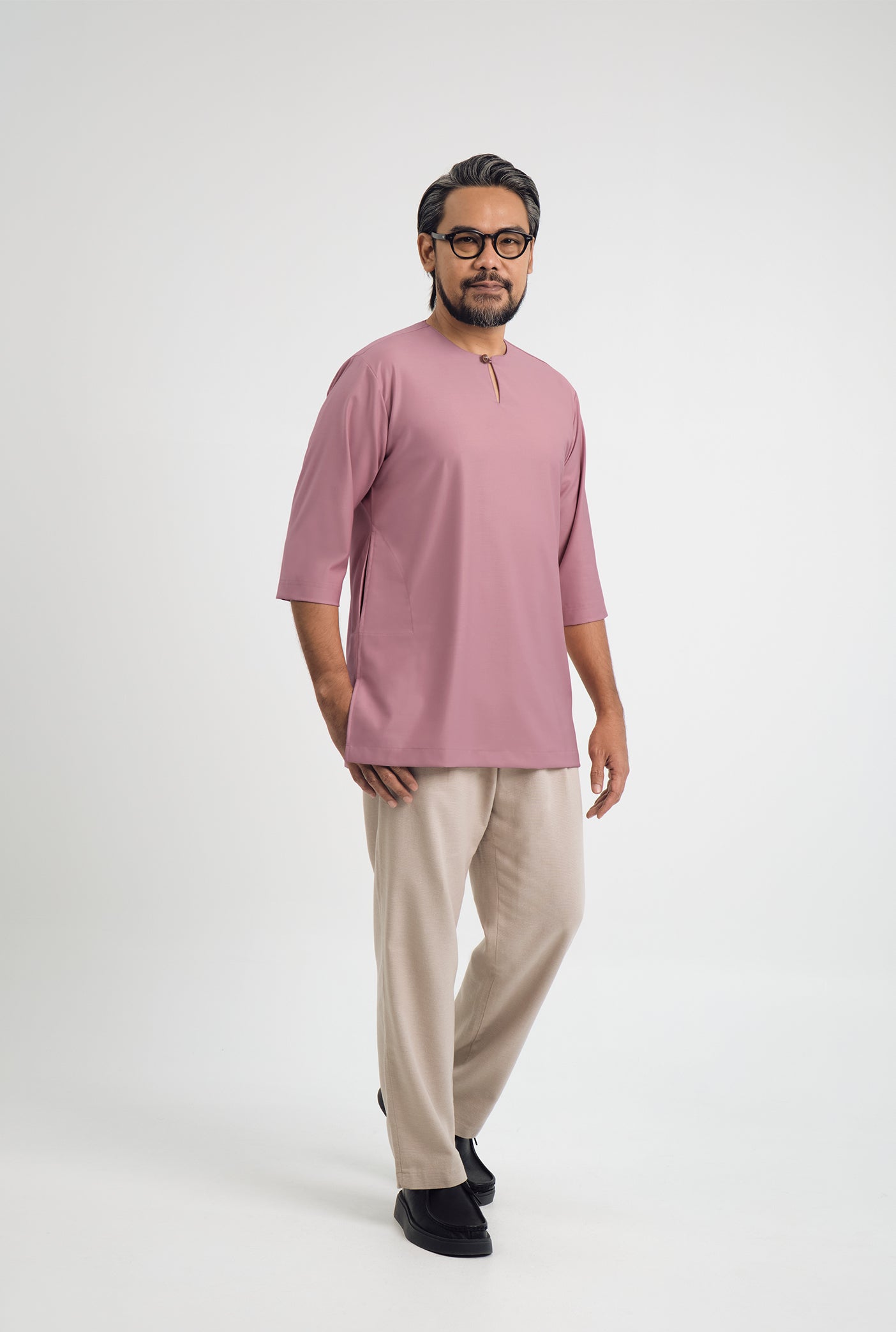 Patawali Three Quarter Sleeve Top  - Pink Belacan
