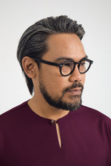 Patawali Three Quarter Sleeve Top  - Purple Manggis