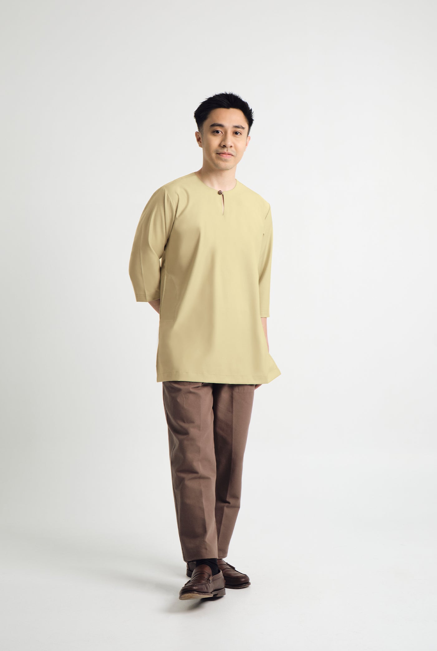 Patawali Three Quarter Sleeve Top  - Buttermilk