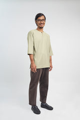 Patawali Three Quarter Sleeve Top  - Light Khaki