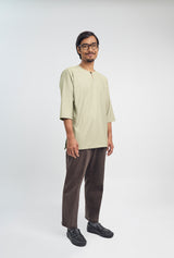 Patawali Three Quarter Sleeve Top  - Light Khaki
