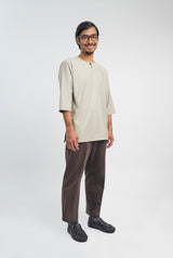 Patawali Three Quarter Sleeve Top  - Light Taupe