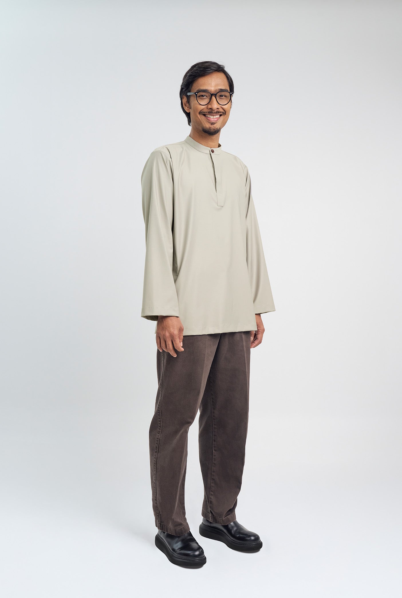 Patawali Collared Top  - Light Taupe