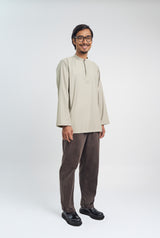 Patawali Collared Top  - Light Taupe