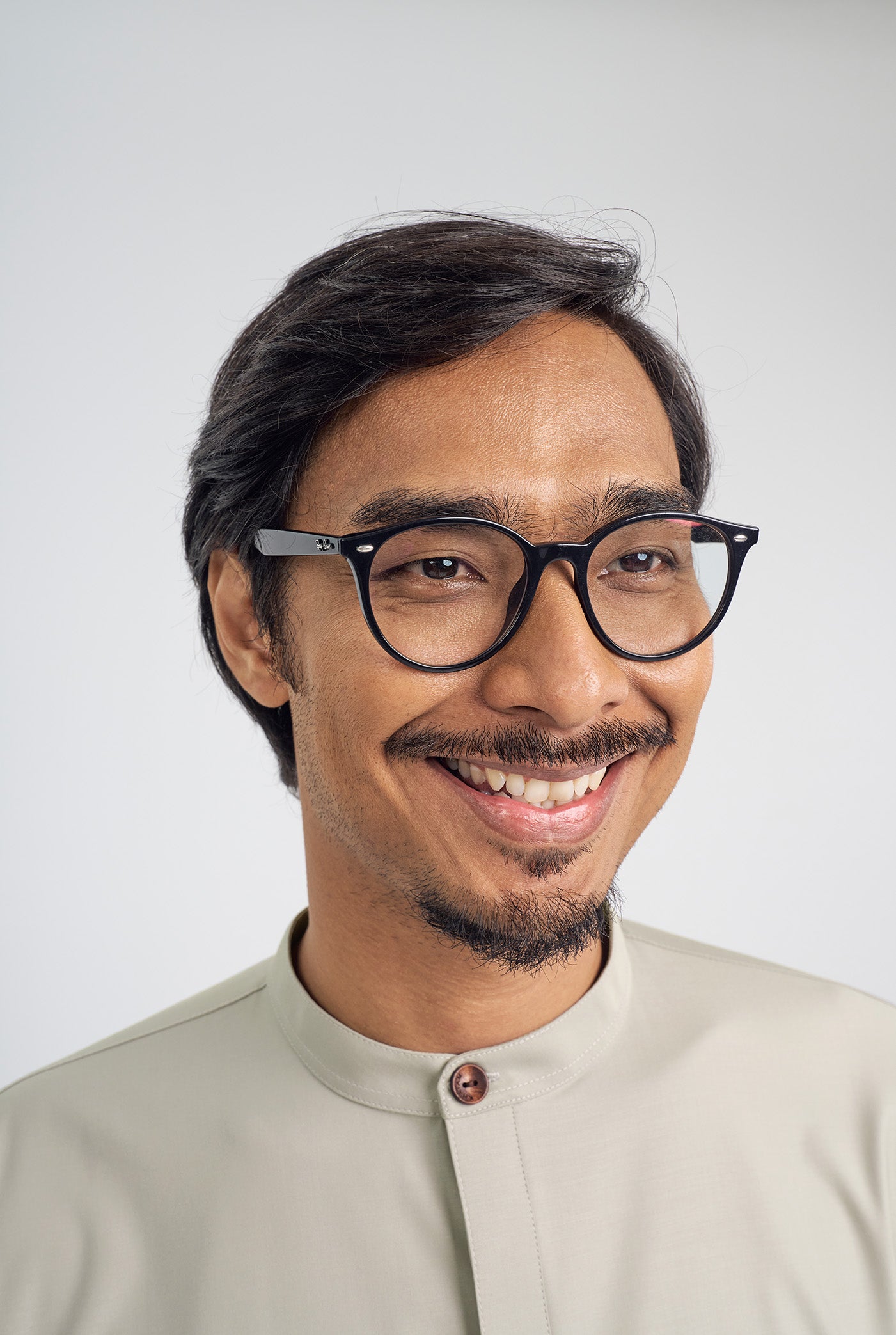 Patawali Collared Top  - Light Taupe