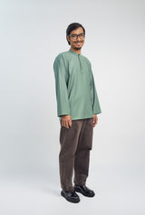 Patawali Collared Top  - Grass Green