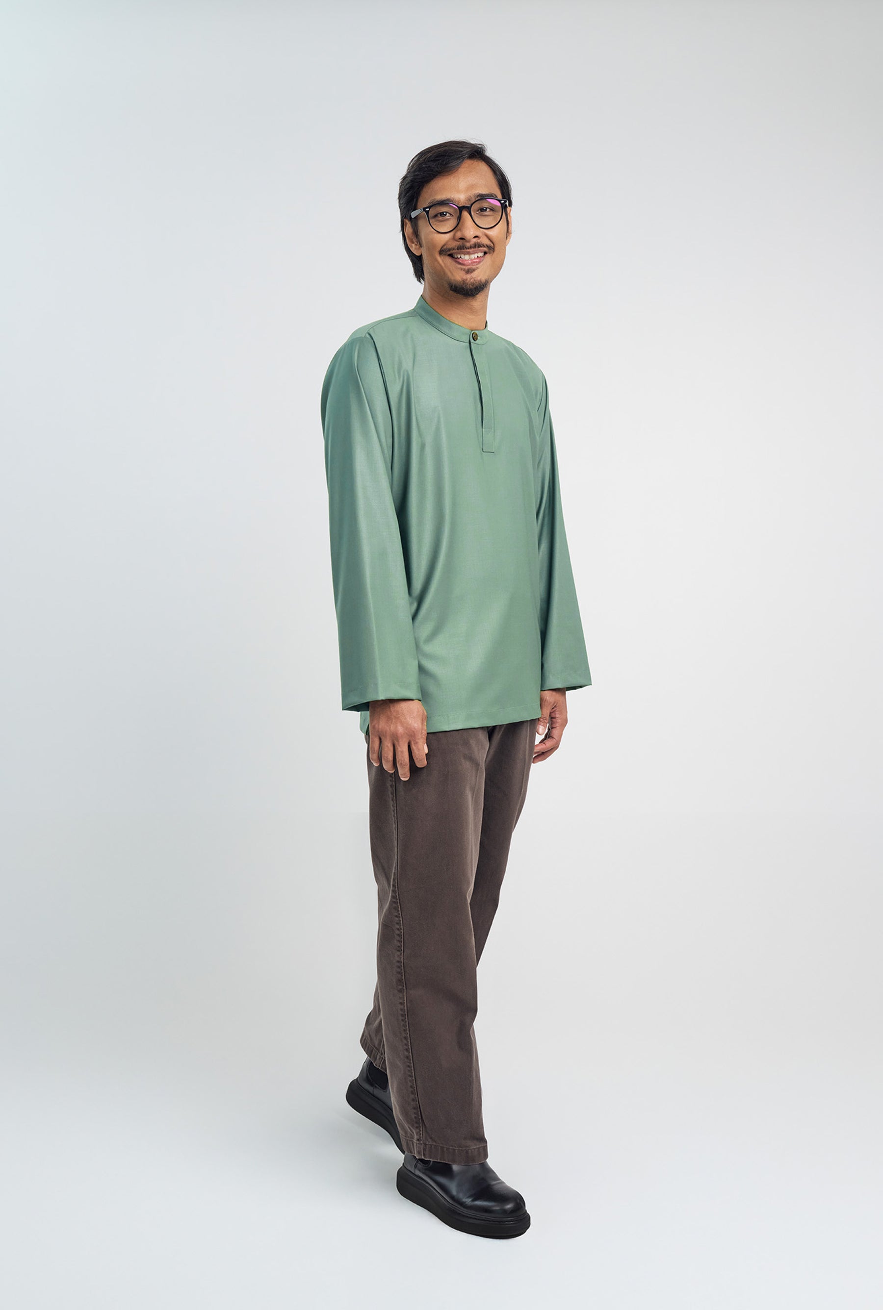 Patawali Collared Top  - Grass Green