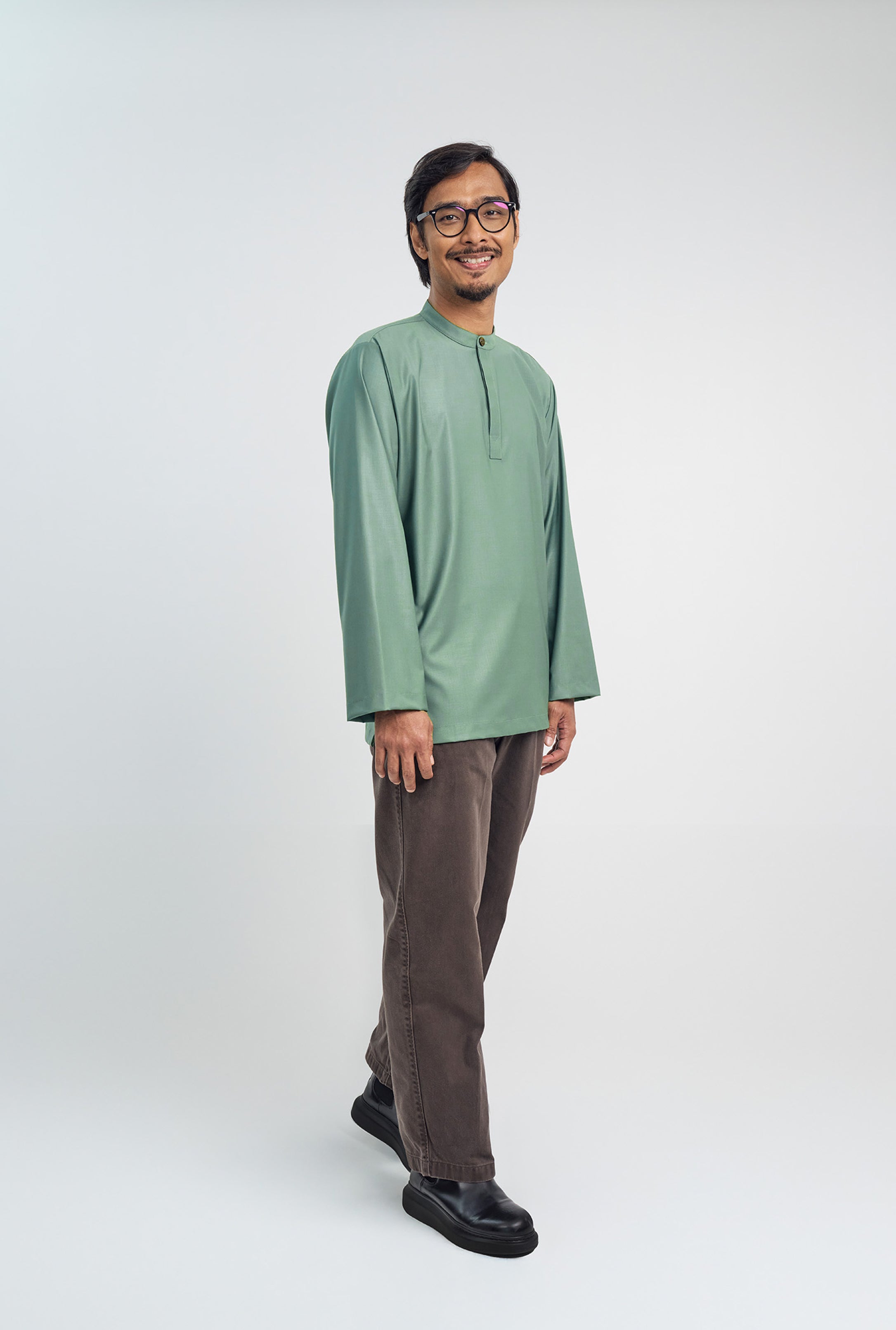 Patawali Collared Top  - Grass Green