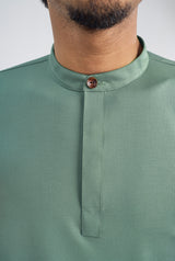 Patawali Collared Top  - Grass Green