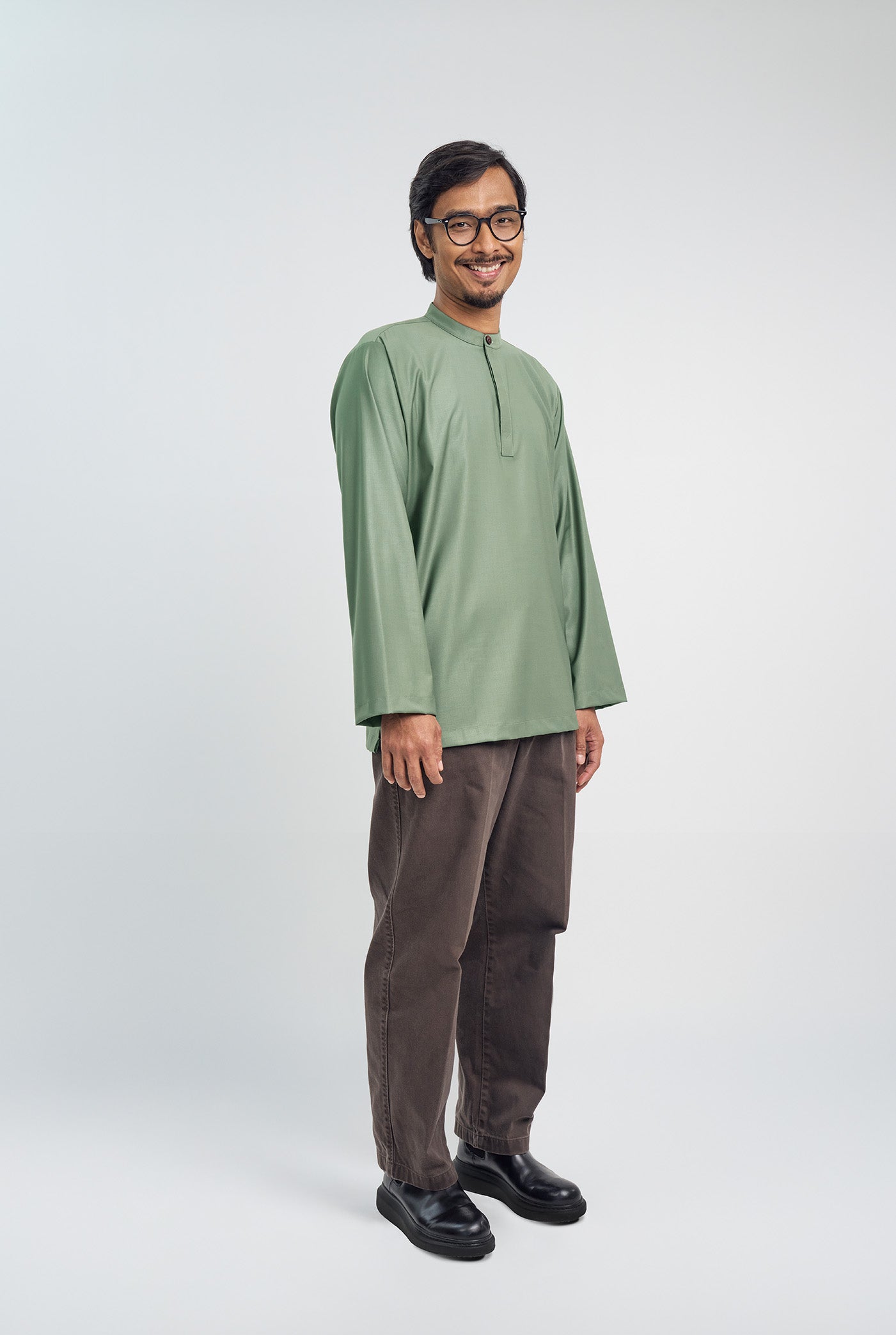 Patawali Collared Top  - Grass Green
