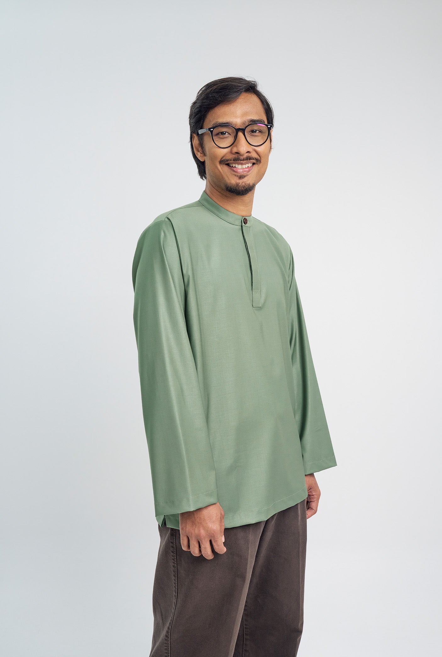 Patawali Collared Top  - Grass Green