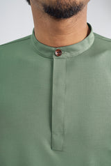 Patawali Collared Top  - Grass Green