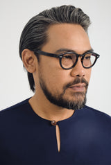 Patawali Three Quarter Sleeve Top - Dark Navy