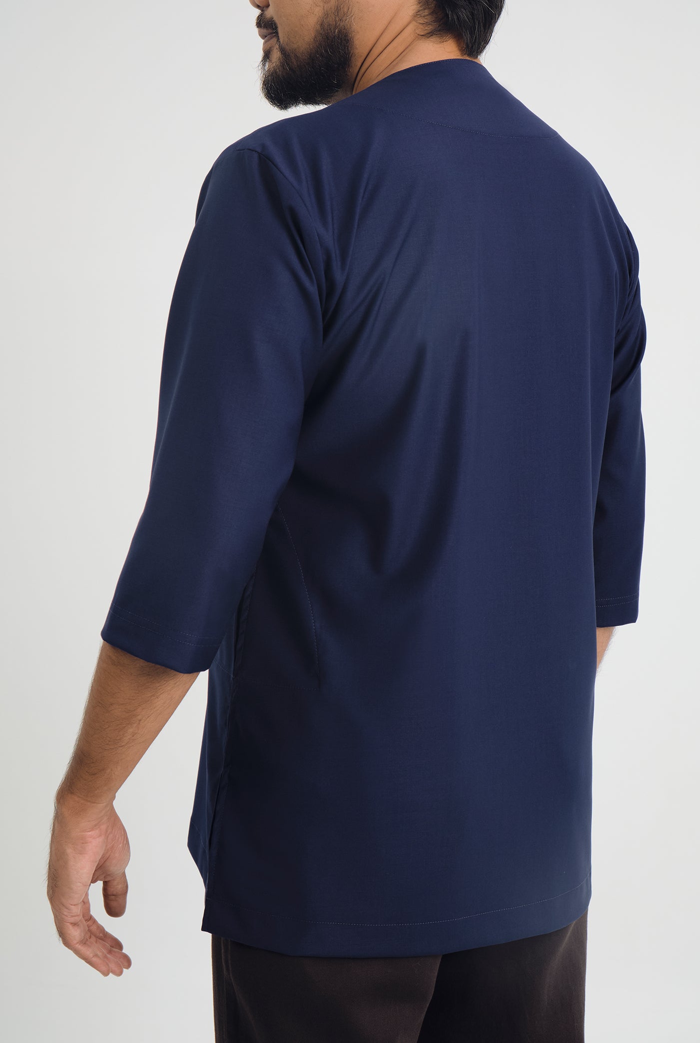 Patawali Three Quarter Sleeve Top - Dark Navy