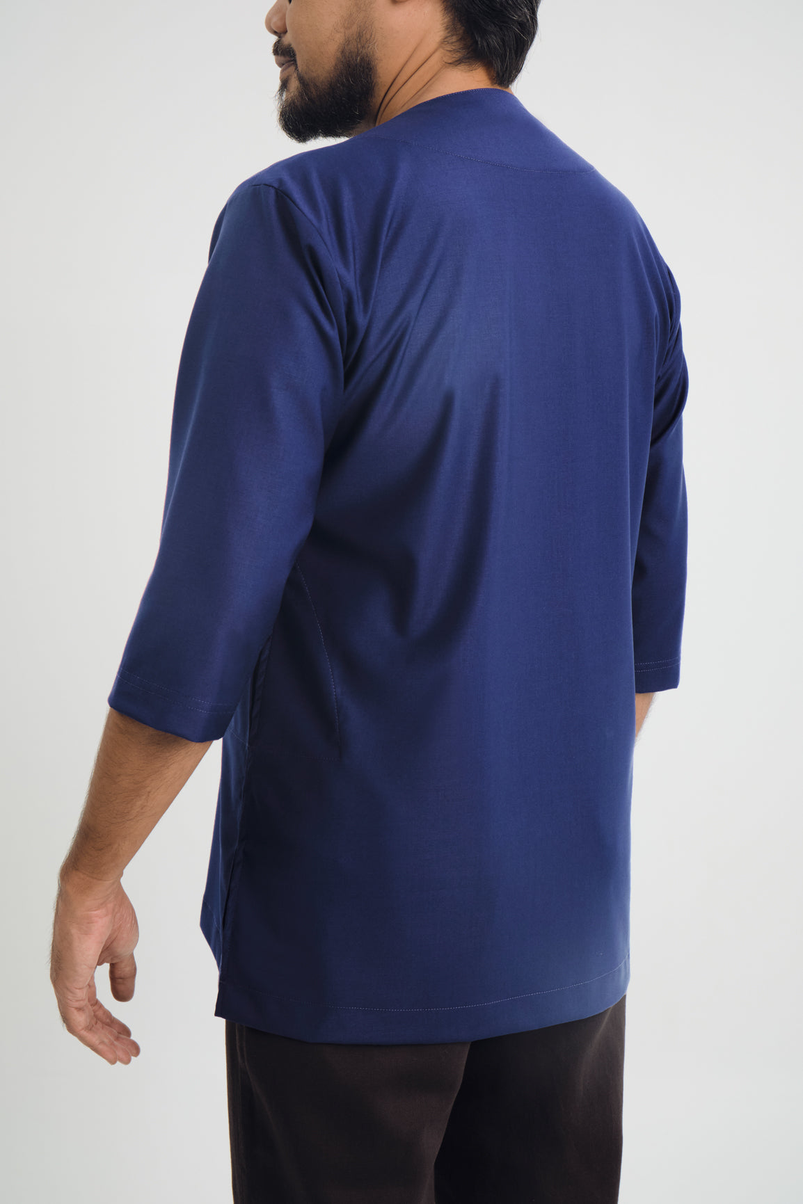 Patawali Three Quarter Sleeve Top - Dark Navy