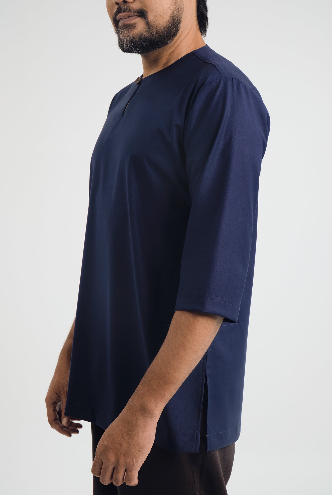 Patawali Three Quarter Sleeve Top - Dark Navy