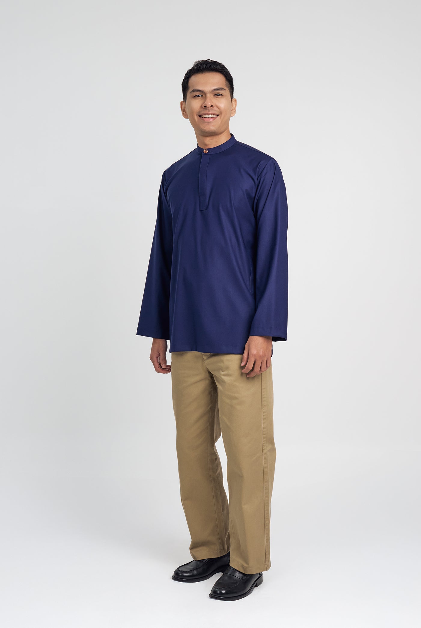 Patawali Collared Top  - Dark Navy