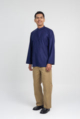 Patawali Collared Top  - Dark Navy