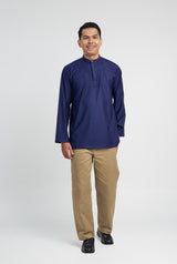 Patawali Collared Top  - Dark Navy