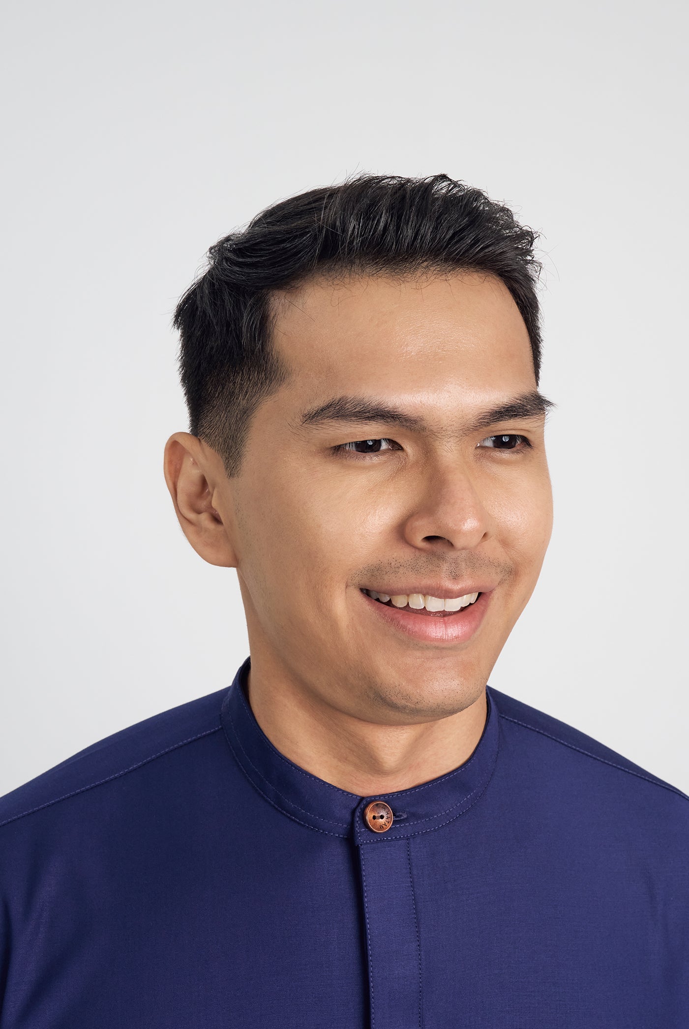 Patawali Collared Top  - Dark Navy