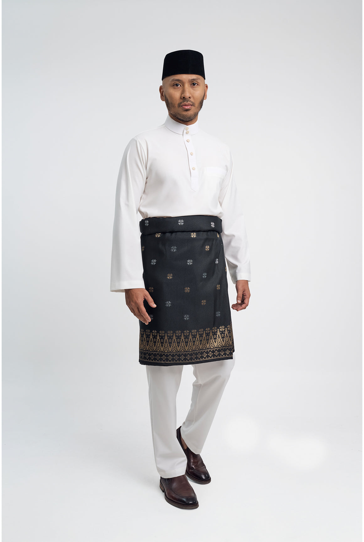 Patawali Modern Fit Baju Melayu Cekak Musang - Antique White