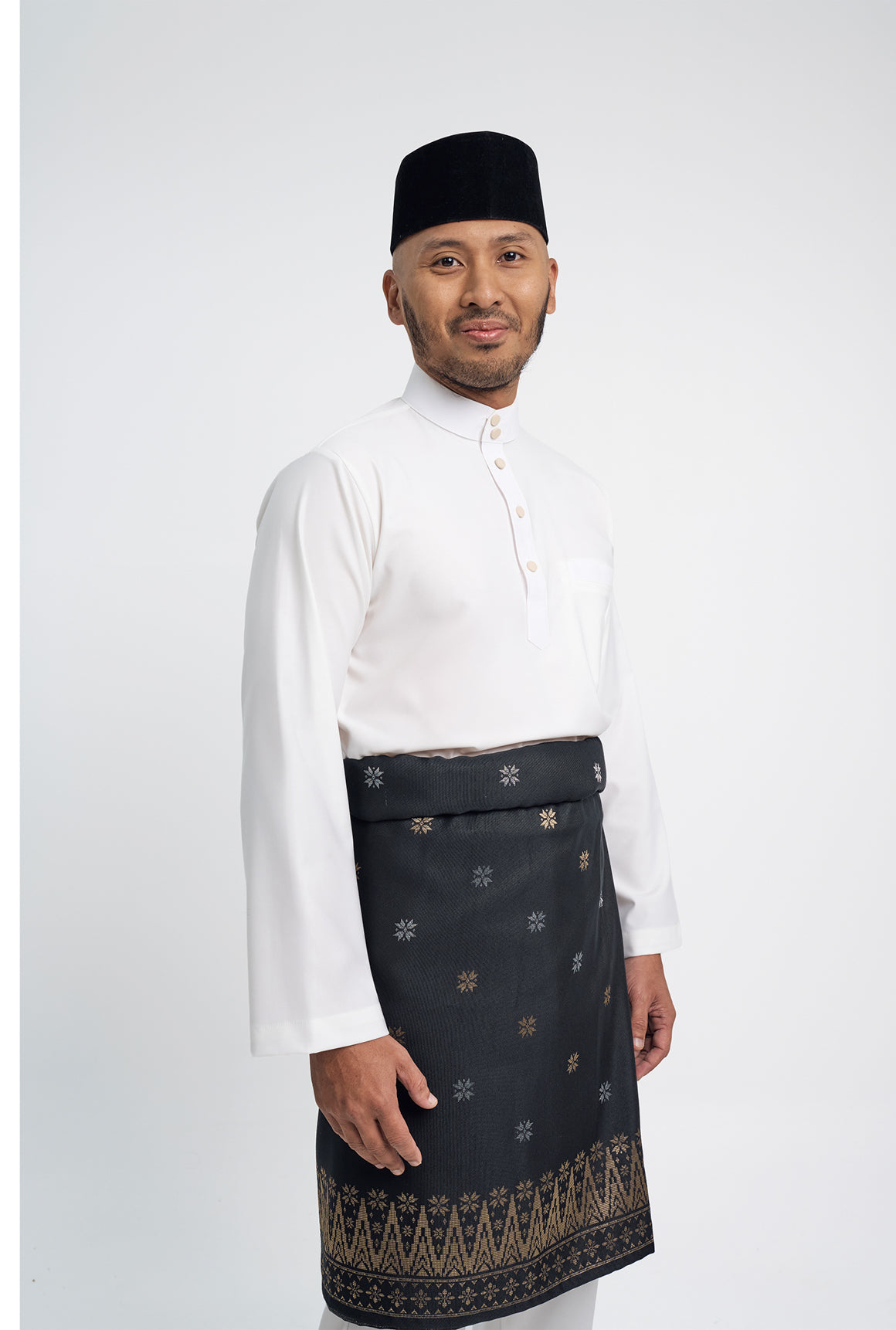 Patawali Modern Fit Baju Melayu Cekak Musang - Antique White