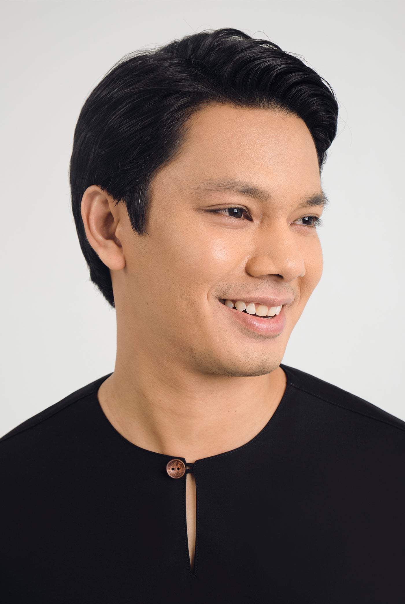 Patawali Three Quarter Sleeve Top  - Opal Black