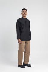 Patawali Collared Top  - Opal Black