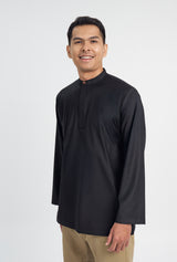 Patawali Collared Top  - Opal Black