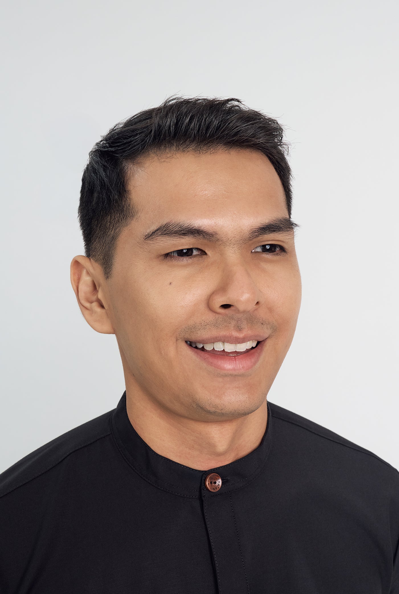 Patawali Collared Top  - Opal Black