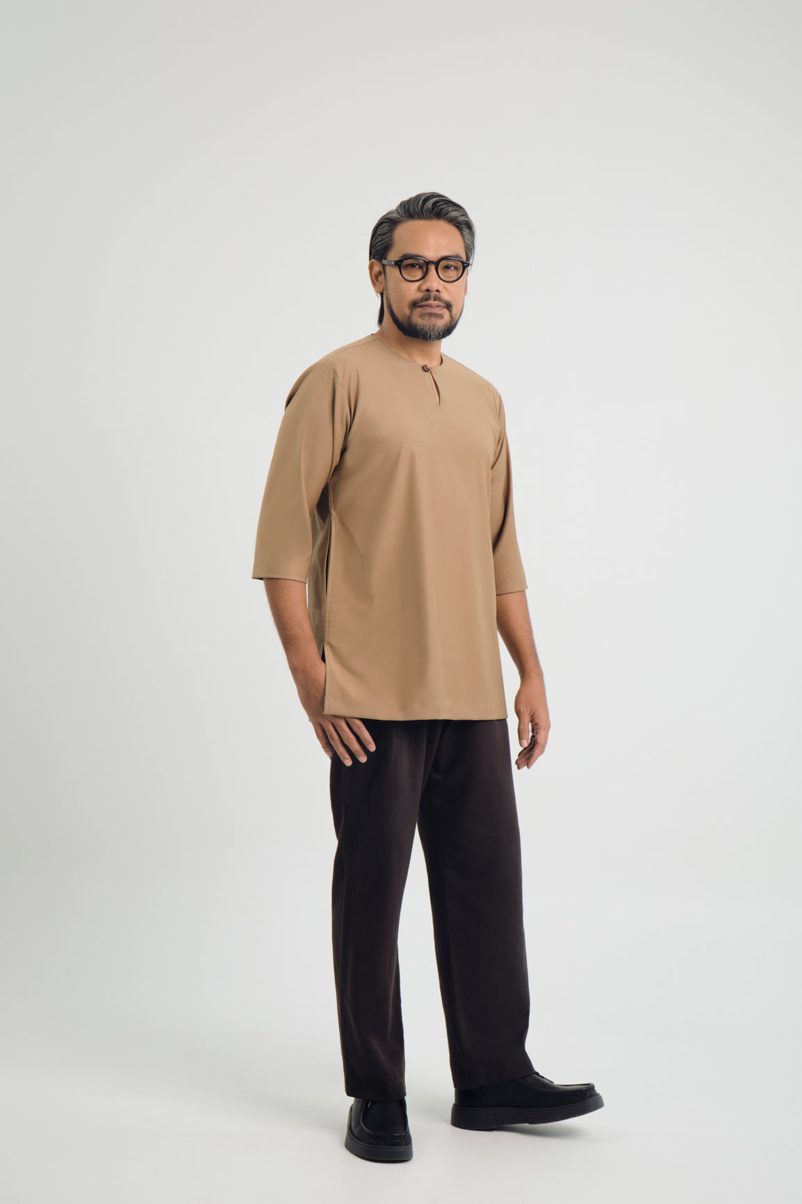 Patawali Three Quarter Sleeve Top  - Hazel Brown