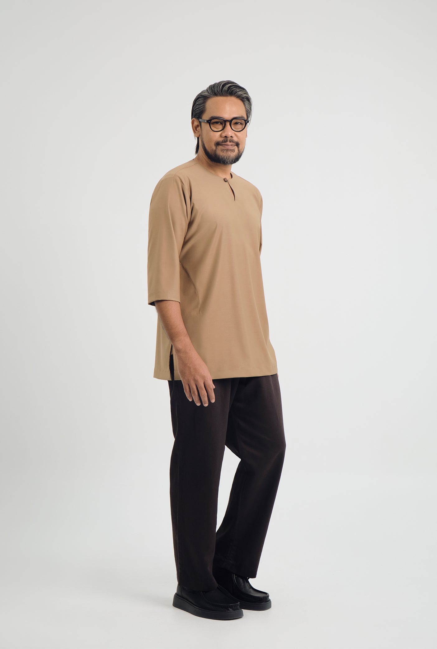 Patawali Three Quarter Sleeve Top  - Hazel Brown