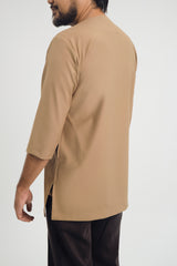 Patawali Three Quarter Sleeve Top  - Hazel Brown