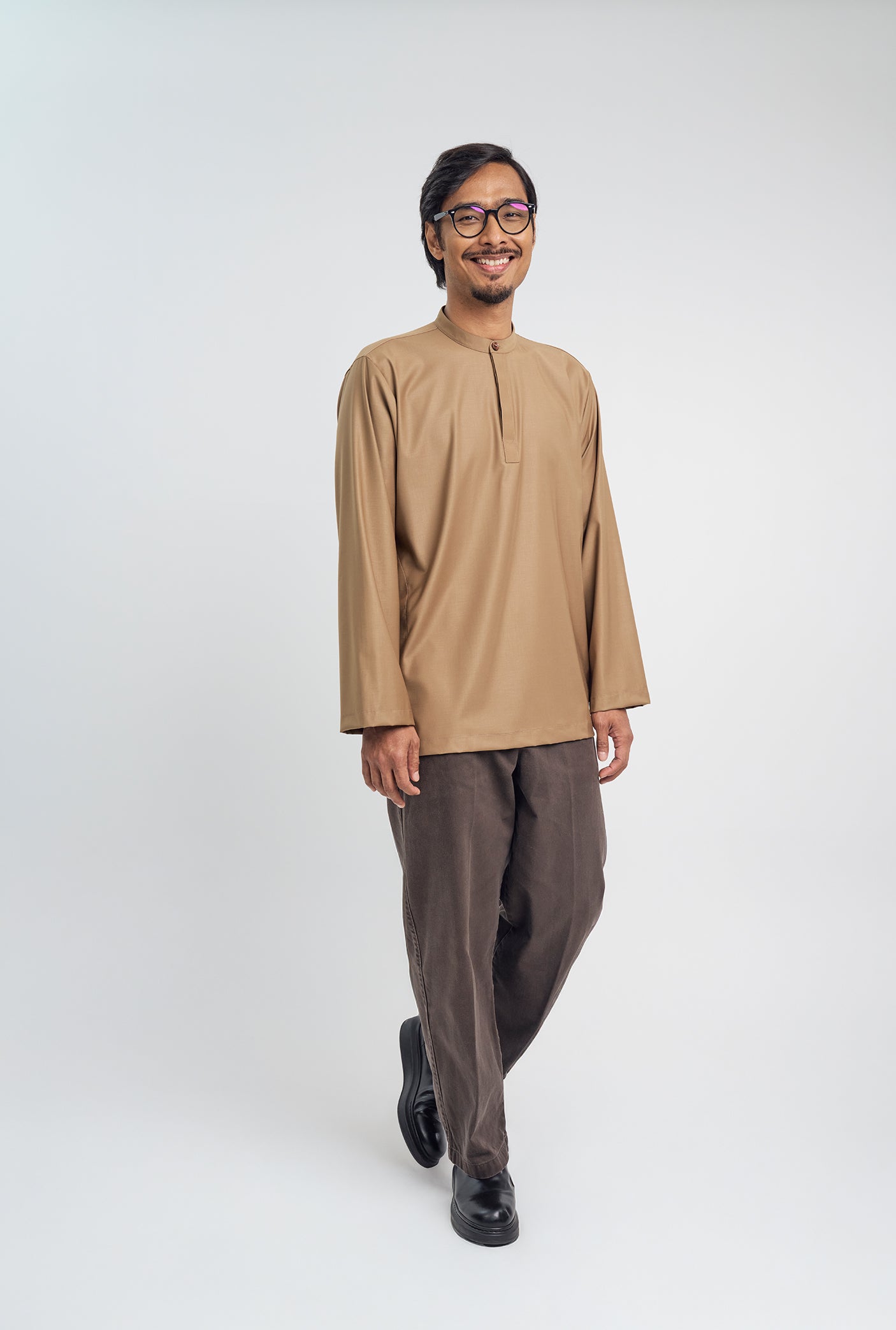 Patawali Collared Top  - Hazel Brown