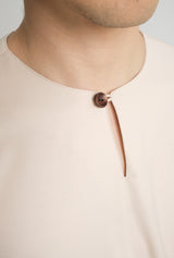 Patawali Three Quarter Sleeve Top  - Ecru Beige