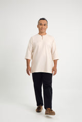 Patawali Three Quarter Sleeve Top  - Ecru Beige