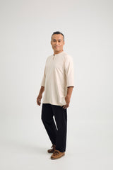 Patawali Three Quarter Sleeve Top  - Ecru Beige