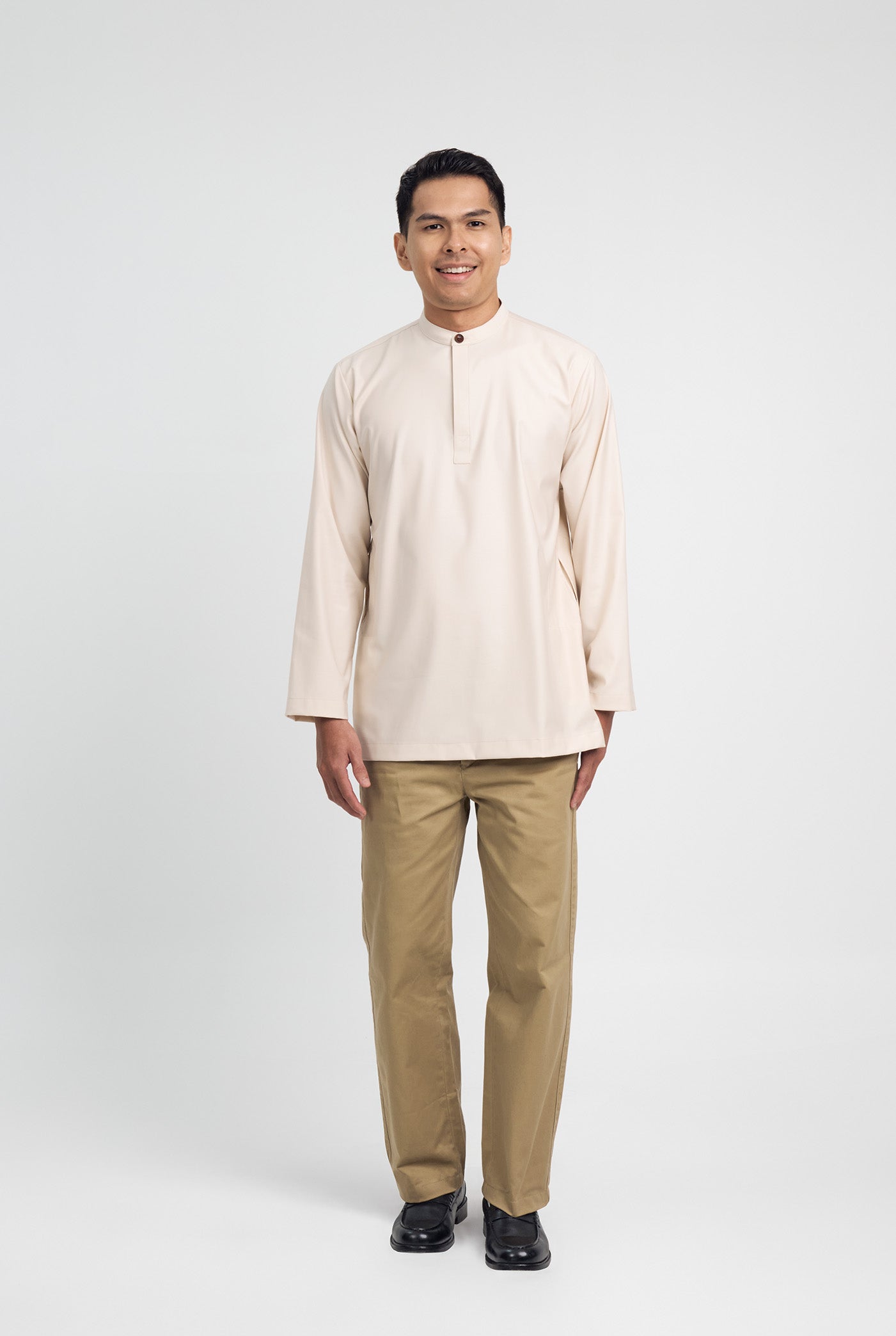 Patawali Collared Top  - Ecru Beige
