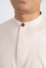 Patawali Collared Top  - Ecru Beige
