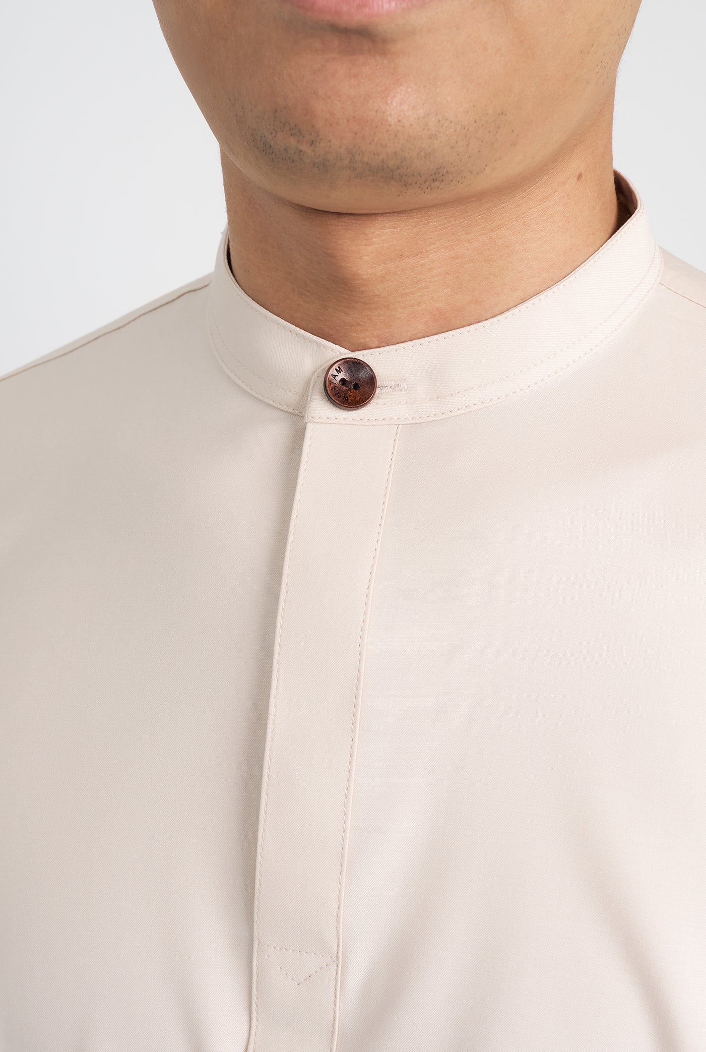 Patawali Collared Top  - Ecru Beige